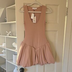 WeWoreWhat Dusty Rose Bubble-Hem Tank Dress